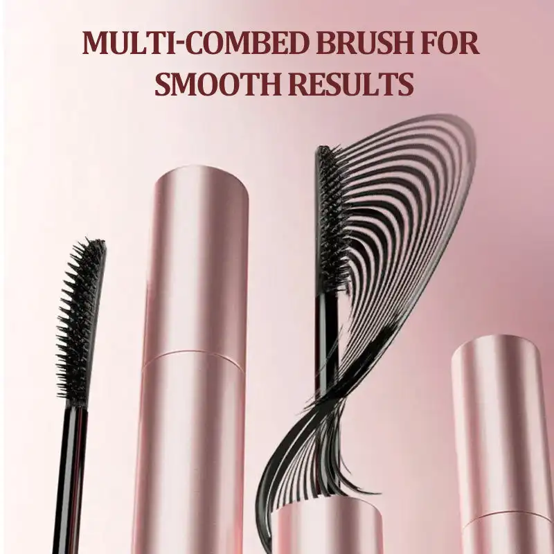 Description Picture 4 of itemSilk Fiber Matte Mascara Makeup Ultra-Fine Brush Lengthens Eyelashes Waterproof Fast Dry Brown Black Curling Mascara Comestic
