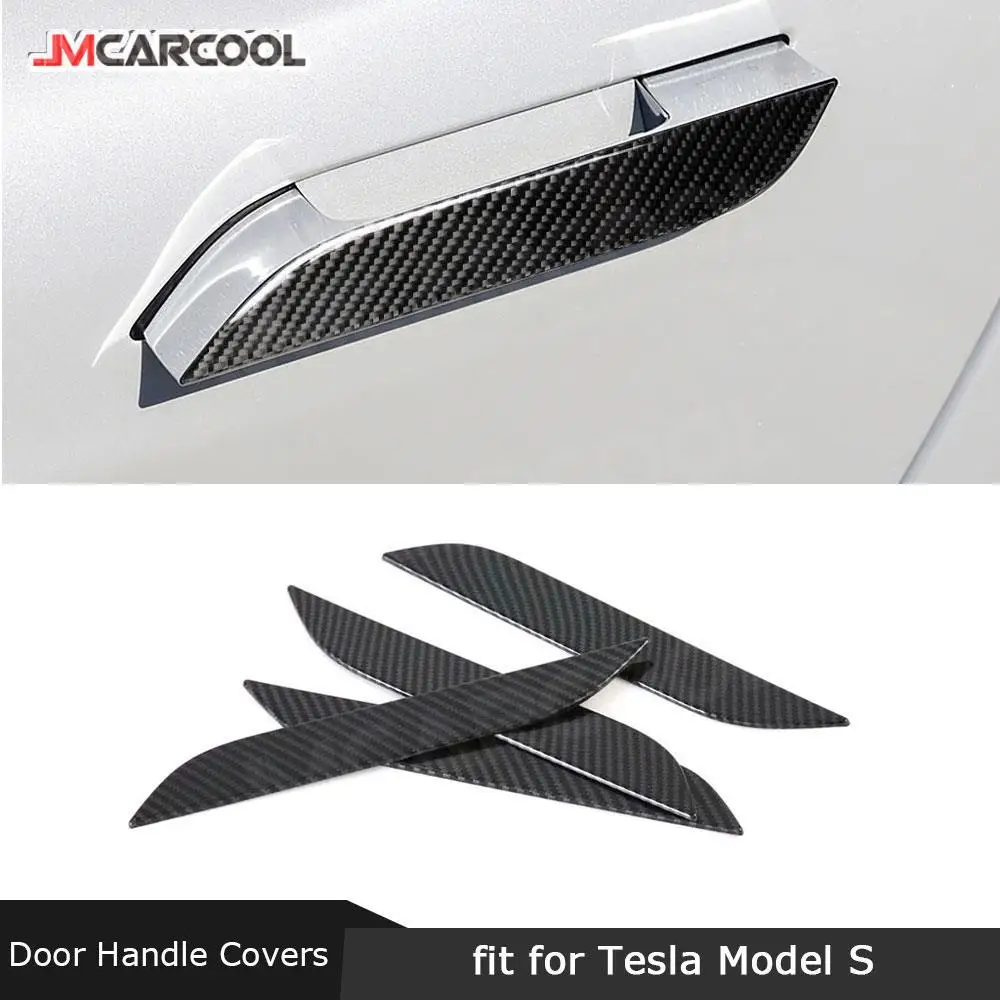 

Car Door Handles Decorative Cover Protective Stickers For Tesla Model S 2015-2019 Carbon Fiber Exterior Trims