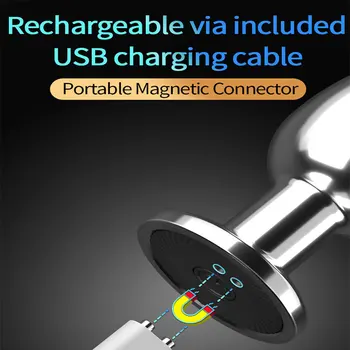 Stainless Steel Anal Vibrators For Men Prostate Masturbator Erotic Massager for Men Butt Plug Dildos Remote Control Anal Sex Toy 2