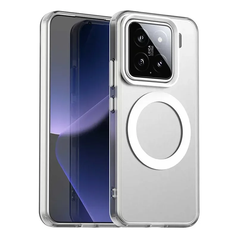 Matte Translucent Magnetic Shockproof Case with Magsafe Wireless Charging Compatibility