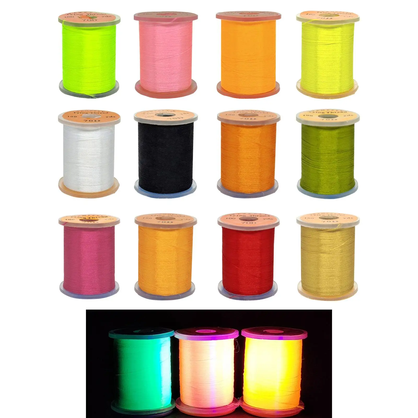 Fly Tying Thread High Strength 70D Binding Thread for Dry Wet Lure Fly Fishing Material Accessories