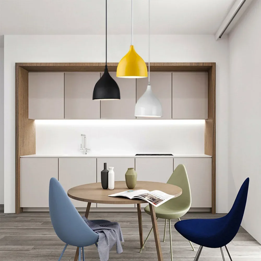 

Modern Pendant light European Ceiling Lamp Suspensions luminaires E27 macaron chandeliers, for bars, restaurants, cafes