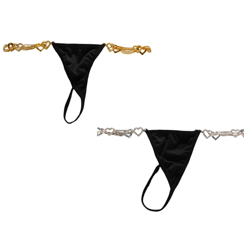 

Women Sexy Rhinstones Thongs String Low Waist Underwear Panties T-Back Panties