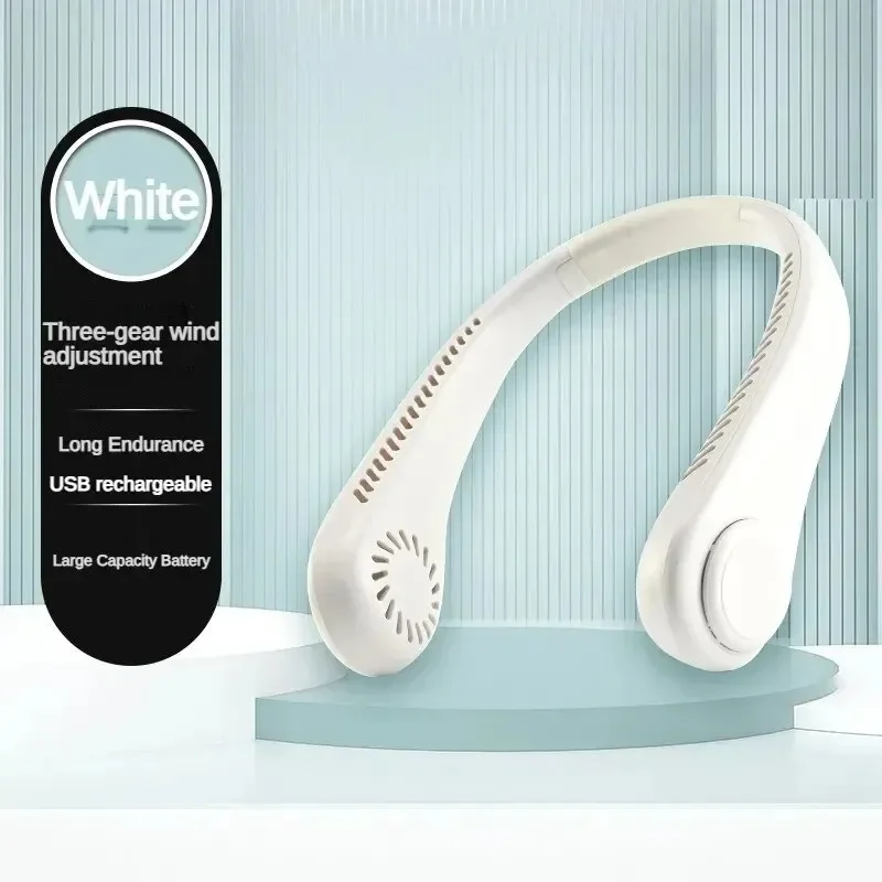 Ventilateur de cou Portable sans lame, refroidisseur d'air Rechargeable, 3 vitesses, Mini ventilateurs de sport d'été, 2025 1