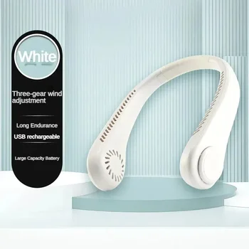 Ventilateur de cou Portable sans lame, refroidisseur d'air Rechargeable, 3 vitesses, Mini ventilateurs de sport d'été, 2025 1