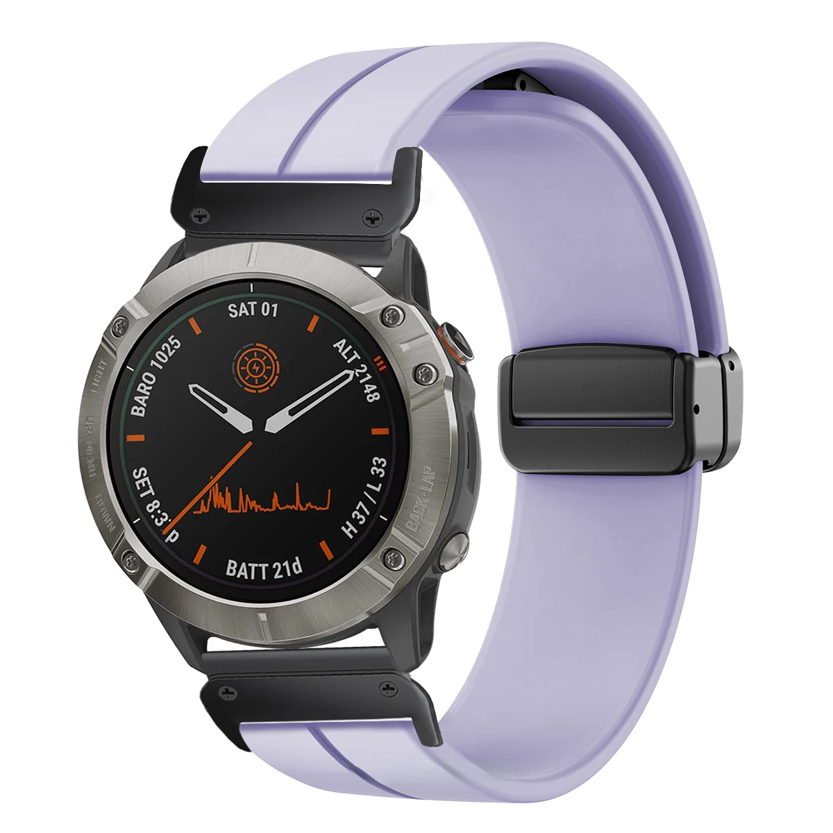 Magnetic Silicone Strap, Quick Fit No Gaps Sports Band, 22mm/26mm