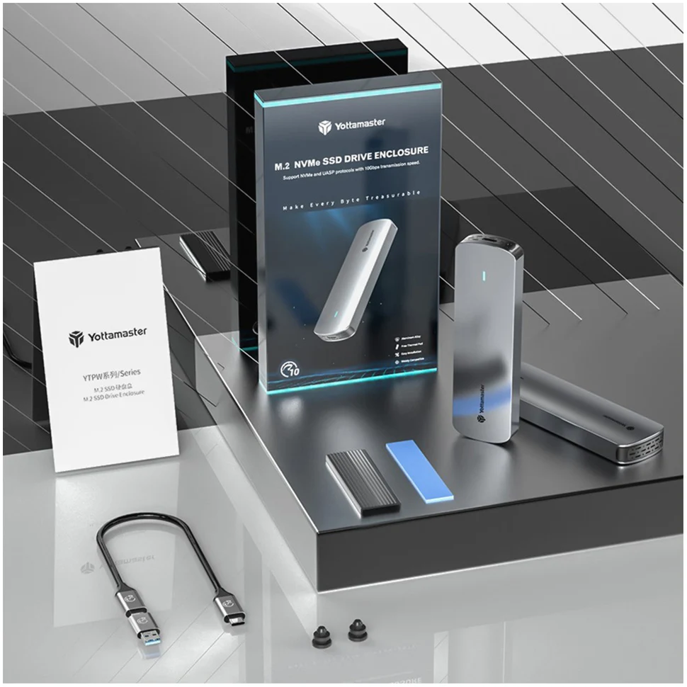 M.2 NVME SATA SSD Enclosure Caddy USB 3.2 Tipo C M2 PCIe - Foto 8