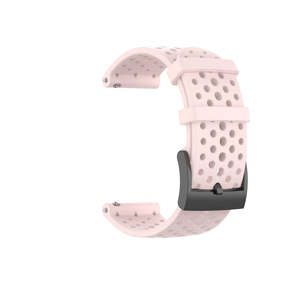 Breathable Soft Silicone Replacement Watchband, 24mm Strap, Universal Fit