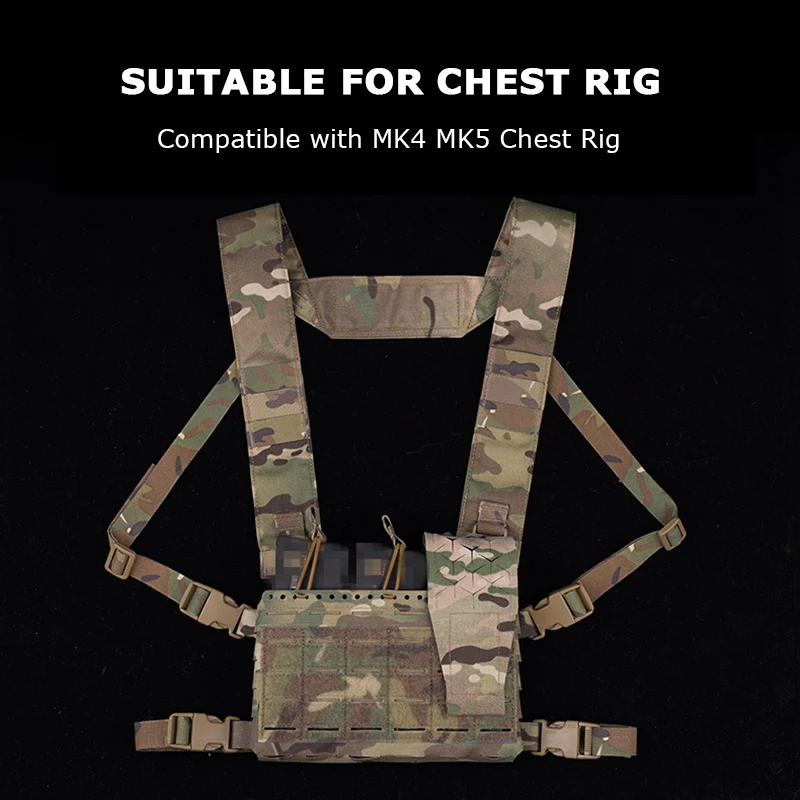 Tactical Chest Rig Fixing Covers Magazine Pouches Secure Fasten Flap Closures Cloth for SPUD Pouch MK5 MK4 MK3 Vest Accessories