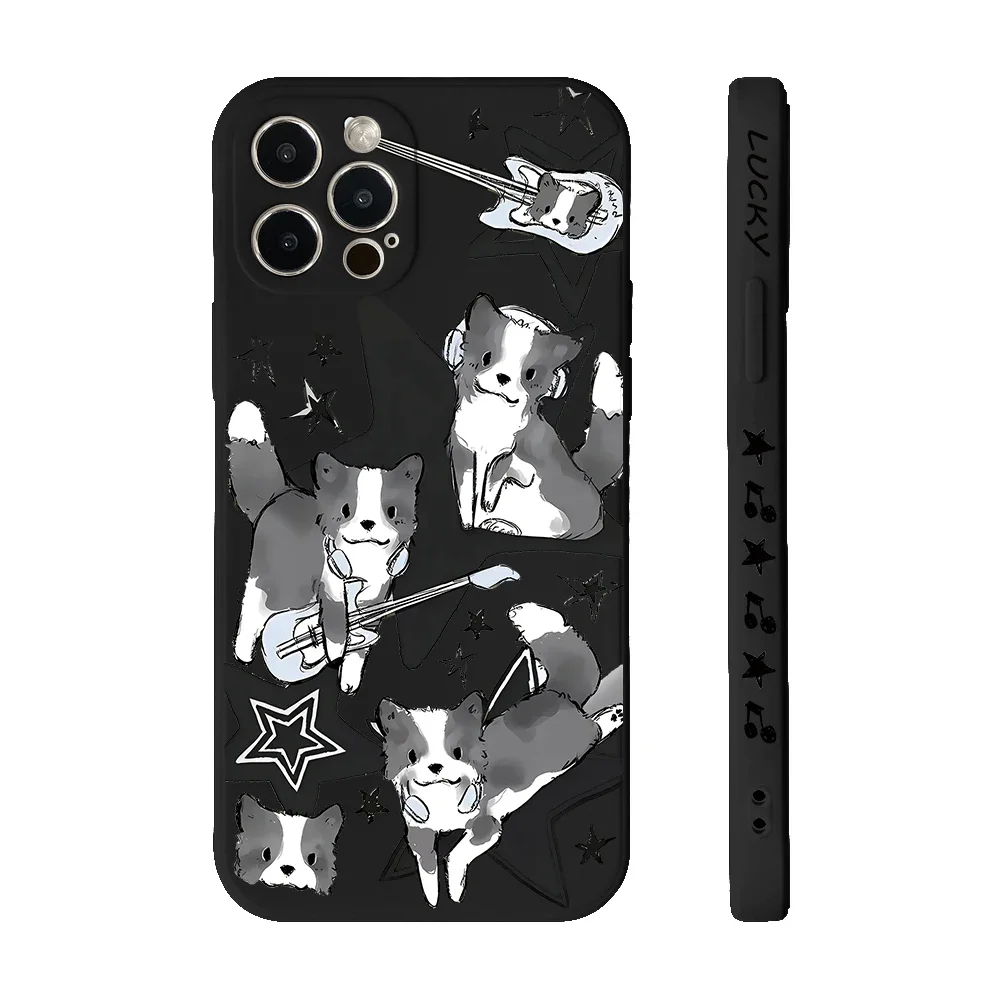 Musical Guitar Dog Soft Silicone Phone Case
