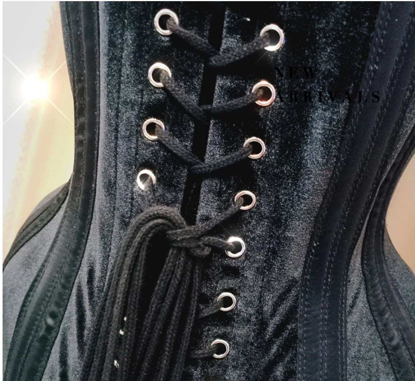 Women Long Corset Bustier Velvet Overbust Slimm Waist Vintage Bodice Lace UP Steel bones Shaping Tops Push Up Breast  Costume 5