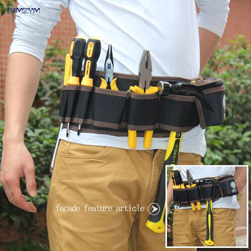 Multi-color Electricians Tool Belt Repair Pouch Pocket Tool Waist Bag Multifunctional Waterproof Carpenter Oxford cloth Tool Bag cheap tool chest