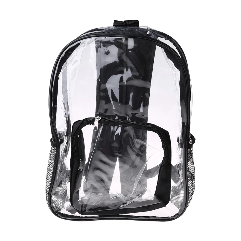 

E74B Fashion Women Transparent PVC Clear Backpack Travel Shoulder Bag School Bookbags