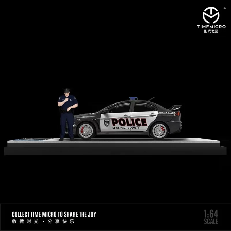 

TimeMicro1:64 Mitsubishi EVO Ten generation police car special edition alloy simulation model