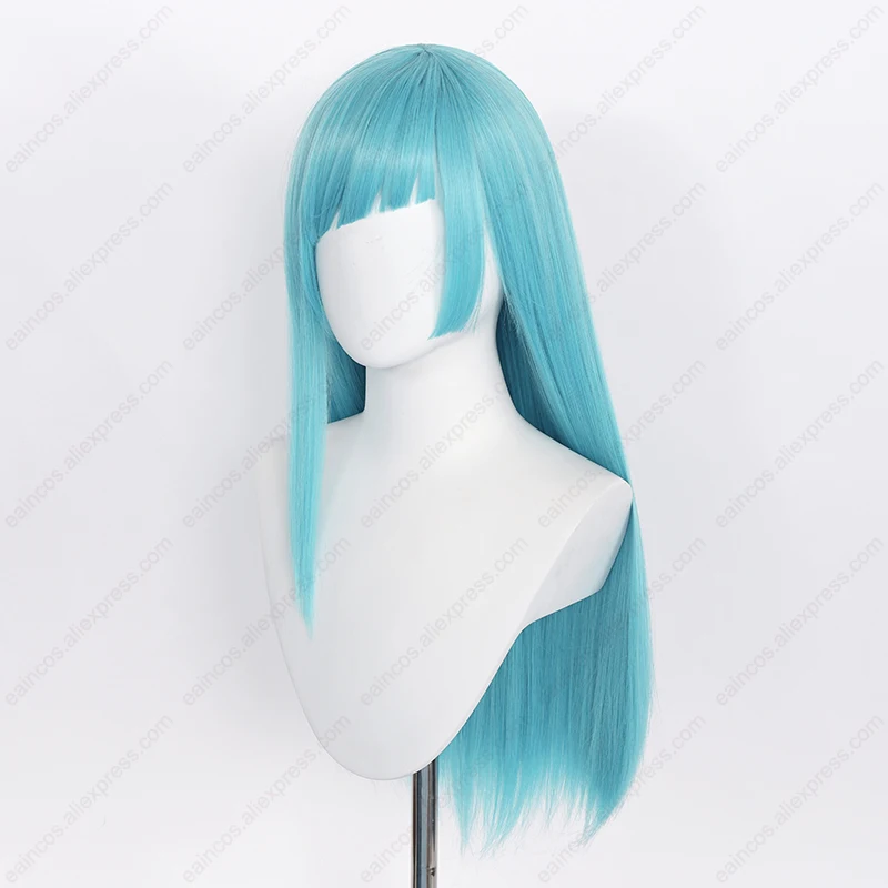 アニメ僕のwa-合成ウィッグ,かつら,耐熱性,長さ70cm,青
