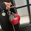 Trendy Apple Shaped Chain Women's Crossbody Bag PU Zipper Fashionable Sewing Thread High Quality Mini Wallet Bolsas De Mujer