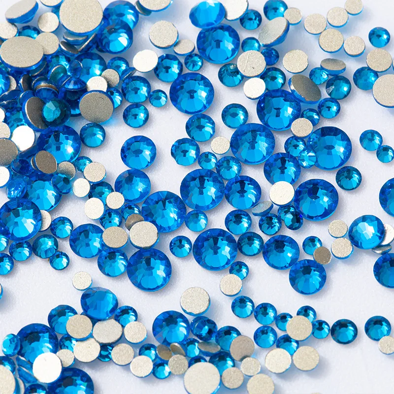 1440 Stück Nagelkunst-Glasrhinesteine, mehrfarbig, gemischte runde Steine, 3D-DIY-Bastelbedarf für glitzernde Nagel-Charms-Dekorationen – Detail 6