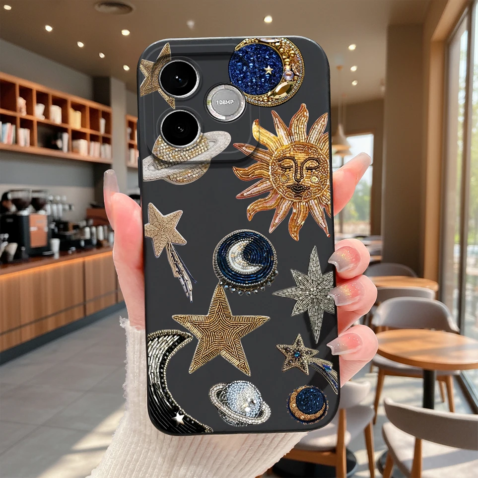 Elegant Sun and Moon Protective Phone Case Shell