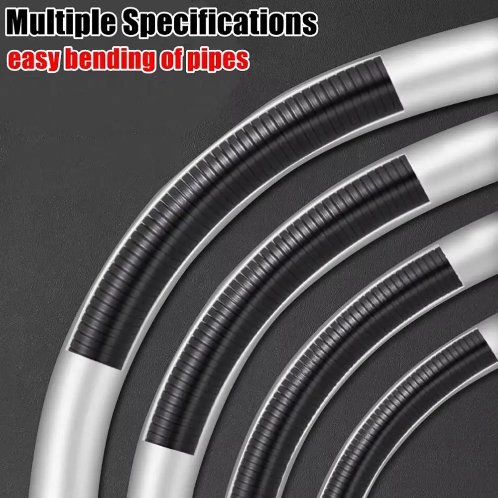 1Pcs 420mm PVC Pipe Spring Bender 12.4-26.4mm 3/8 1/2 3/4 Wire Pipe Bending Tool Square Steel Curve Spring Wire Tube Manual Tool