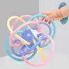 Baby Hand Ball Toys Baby Grip Training Manhattan Ball Hand Rattle Teether Food Grade Biteable Boilable 3