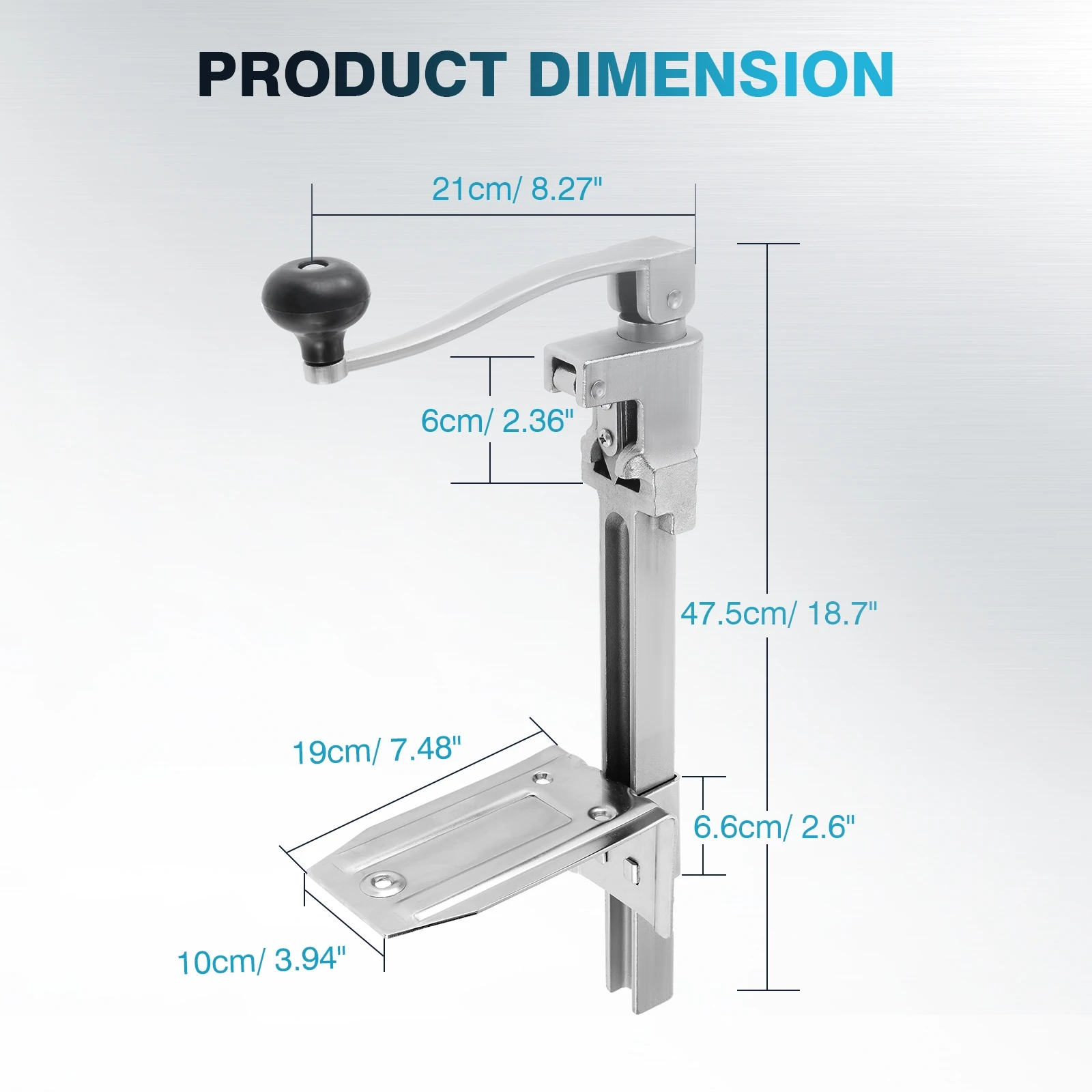 Commercial Can Opener 15.7 Inches Tabletop Can Opener Heavy