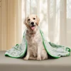 One Set of 1 Packs, Soft Flannel Pet Blankets for Dogs and Cats - Soft Polyester Fiber, Machine Washable with Paw Print Pattern 4