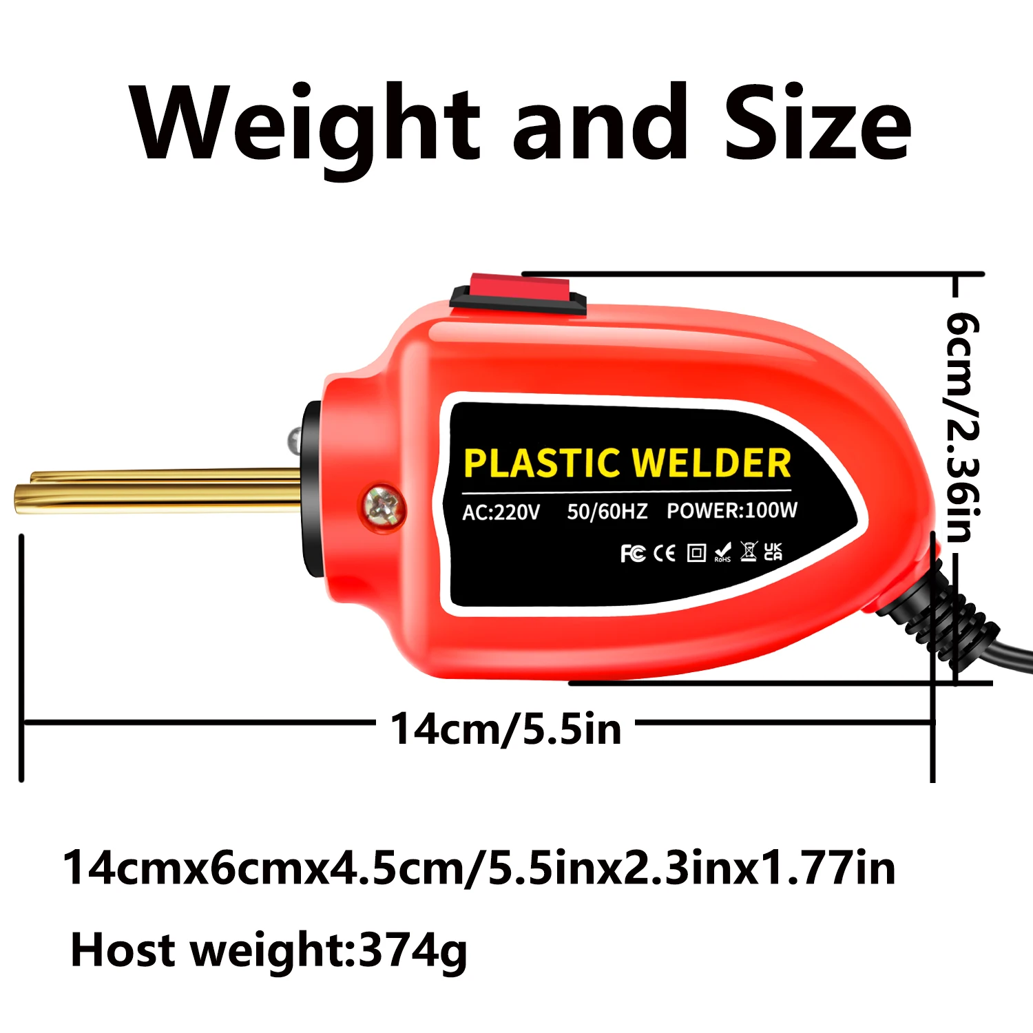 100W Plastic Welding Machine Plastic Welder Gun 200/400/1000/1200pcs Hot Stapler Bumpers Repair Kit Soldering Iron Repair Tools 4