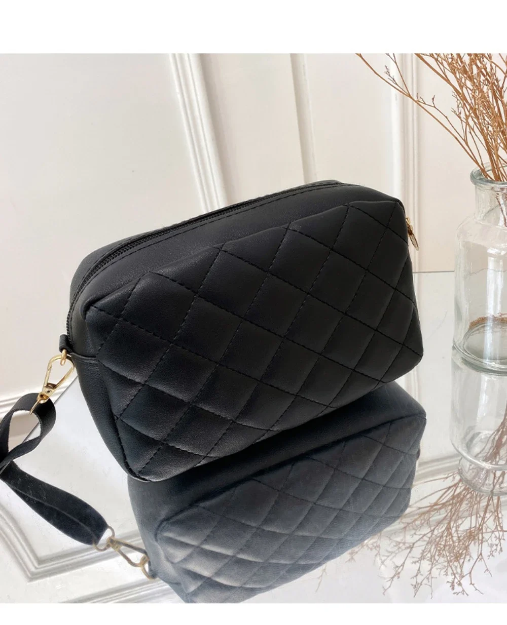 Diamond Quilted Tassel Crossbody