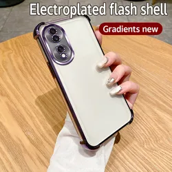 Durable Anti-Fall Soft Shell Phone Case with Four-Corner Airbag Protection for Honor 90 (4jfs purple)