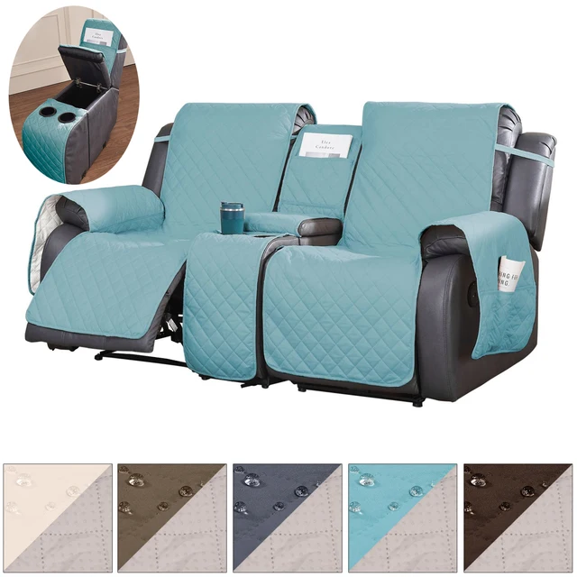 Cup Holder Reclining Console Loveseat Cover Couch With Recliner