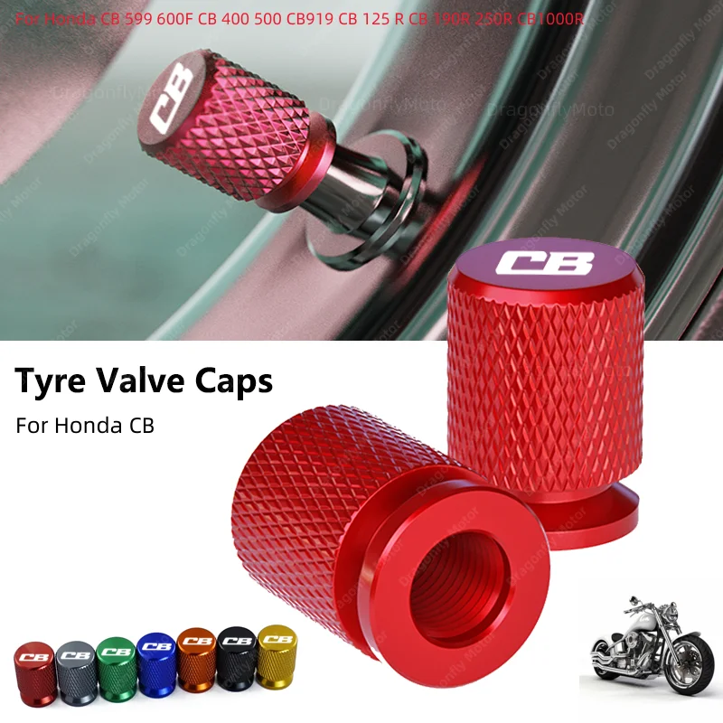 

CB Motorcycle Tire Valve Air Port Stem Cover Cap Plug CNC Accessories For Honda CB 599 600F CB 400 500 CB919 CB 125 R CB 190R