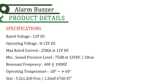 Cicalino Elettronico Mini 12V - Allarme Tono Costante 85dB Per Auto, Casa O Progetti Fai Da Te - Foto 8