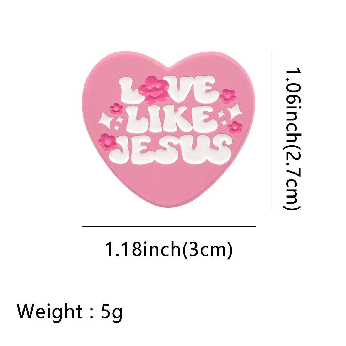 Inspirational 'Jesus Loves You' Enamel Pin - Faith-Driven Custom Brooch for Clothing & Accessories