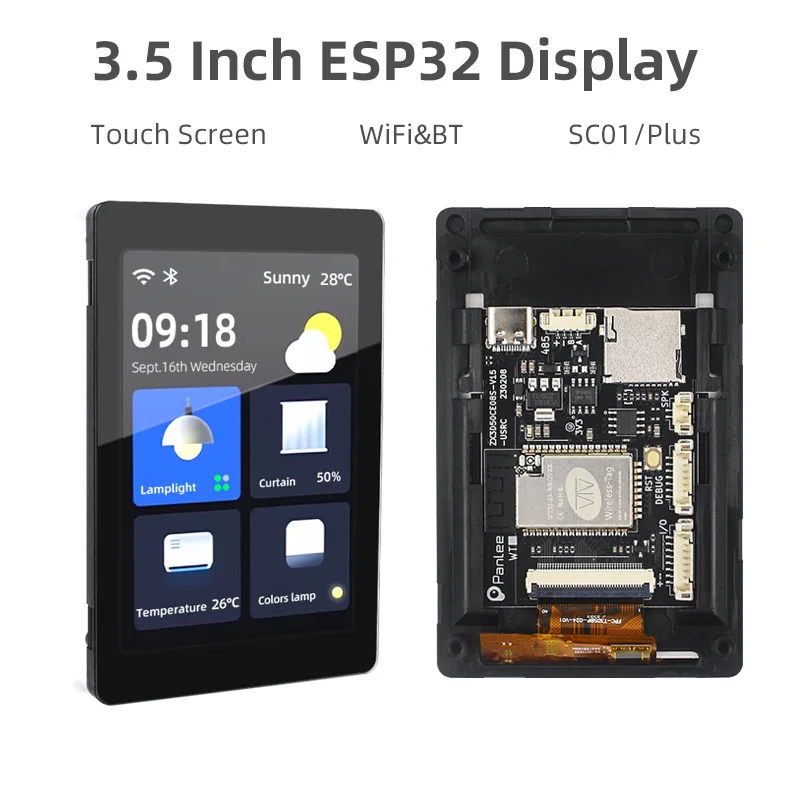 Carte de développement ESP32 MCU avec écran tactile 3.5 pouces 320X480 LCD affichage intelligent WT32-SC01 / Plus EPS32-S3 pour bricolage Smart Home