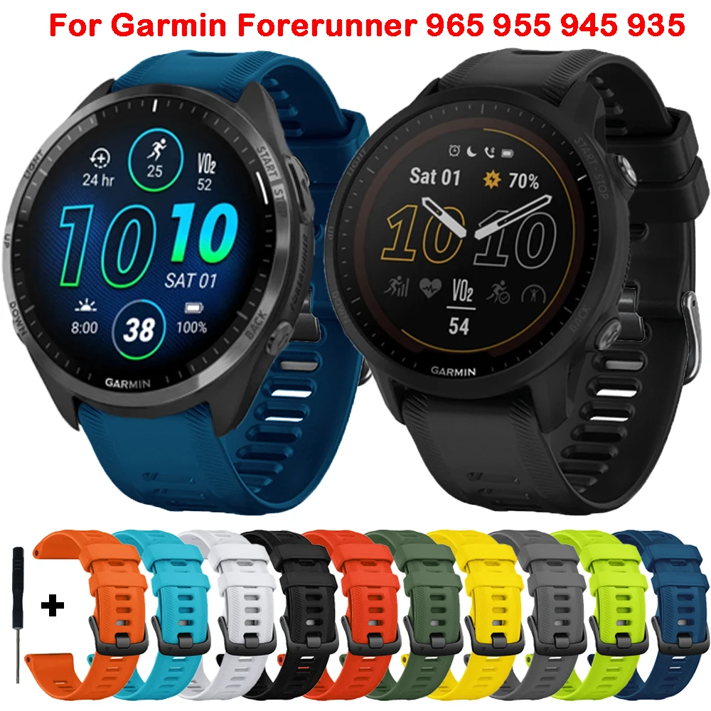 

Smart Watch Band For Garmin Forerunner 965 955 945 935 745 Strap 22mm Silicone Replacement Wristband Bracelet Correa