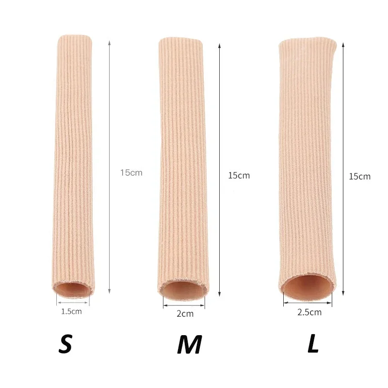 Toe Protector 15cm Silicone Tube Gel Cover Finger&Toe Fabric Gel Bandage Corns Blisters Calluse Pain Relief Foot Care Tools