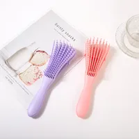 Brosse à cheveux démêlante brosse de Massage du cuir chevelu peigne à cheveux brosse démêlante pour brosse à cheveux démêlante bouclée femmes hommes Salon 4