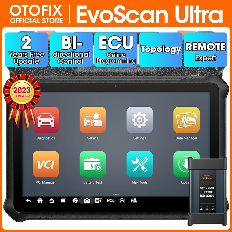 OTOFIX EvoScan Ultra Car Diagnostic Scanner J2534 ECU Programming Coding Scanner Tool 2 Years Free Update Topology Mapping