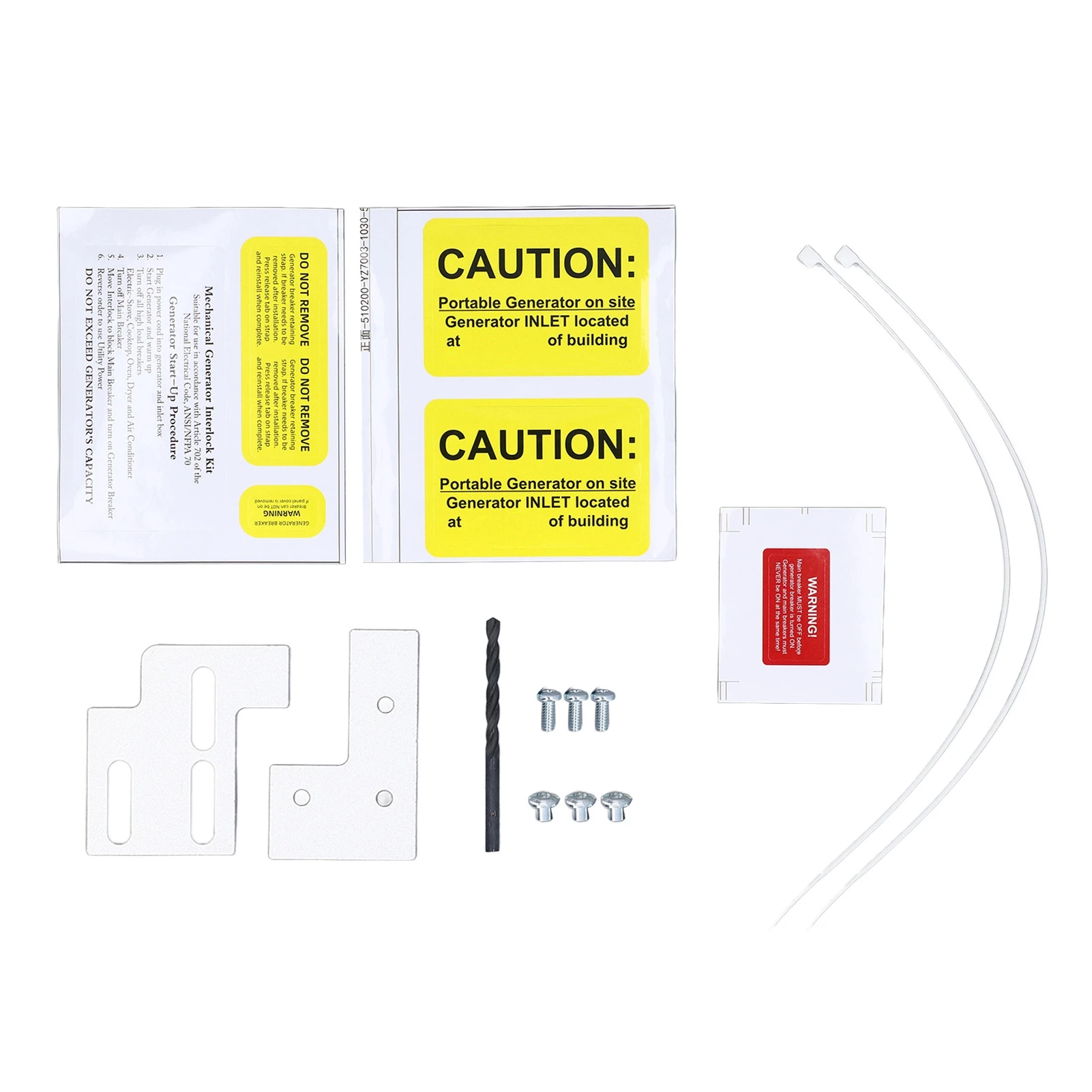 Generator Interlock Kit Aluminum Alloy Easy To Install Generator Interlock Plate Perfect Fit for 100 125amp Panel for Homeline