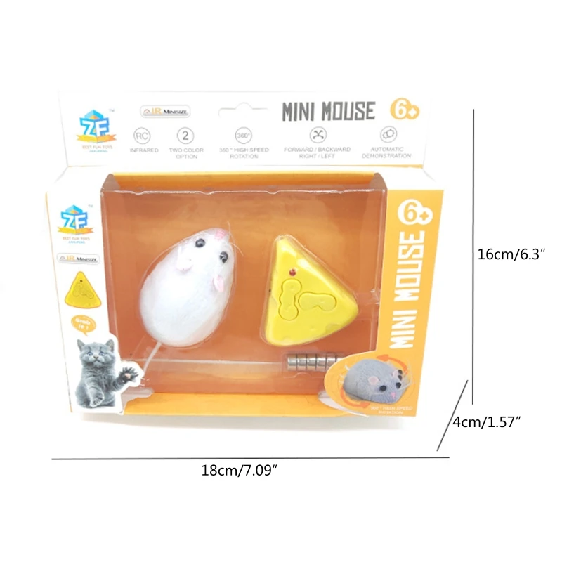 Prank Mouse Realistic Rat Spoof Props April Fools Party Supply Cheese Remote Control RC Entertainment Toy Novelty Gag 85DE