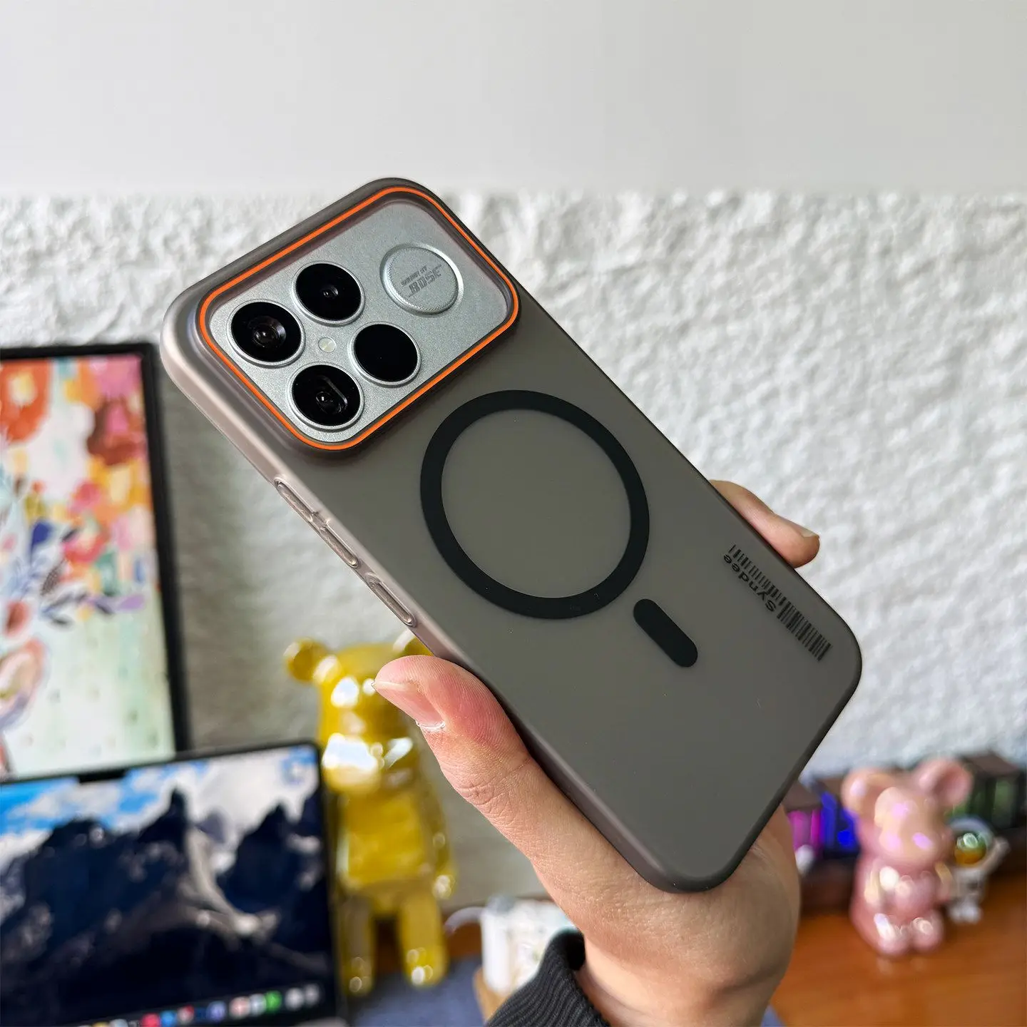 Magnetic Ultra-Thin Frosted Semi-Transparent Skin-Friendly PC Cover with Wireless Charging Compatibility