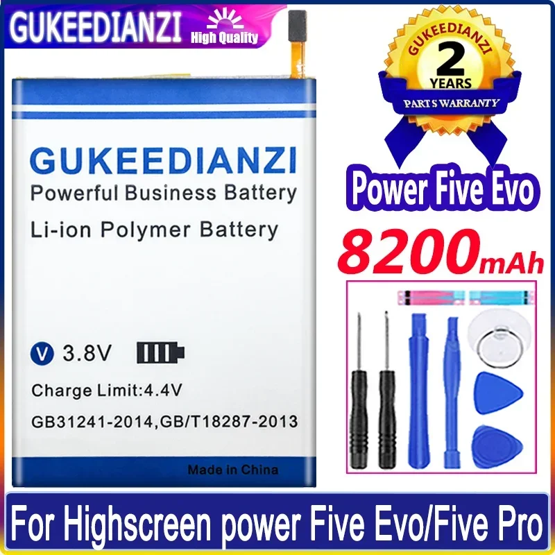 

8200mAh Power Five Evo Battery for Highscreen Power Five Evo/Five Pro Batteries + Free Tools