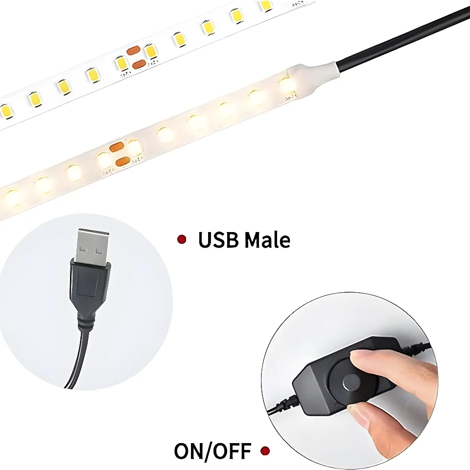 LED Dimmer Switch USB DC 12V Stepless Manual Knob Touch 5050 2838 Strip Light 1 Channel Brightness Adjustment Controller