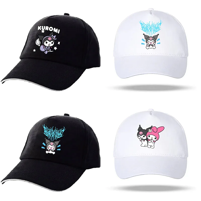 

Милая бейсболка Sanrio Kuromi Mymelody Spyxfamily, уличная Солнцезащитная шапка, трендовая простая Кепка, однотонная Повседневная шапка