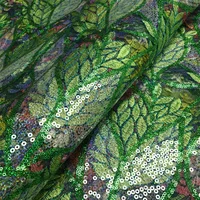 High Quality African Lace Fabric Light Gold French Net Sequins Fabric Sewing Embroidered Lace Tulle Nigerian Lace Fabric 5Yards 3