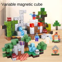 Magnetic Blocks-Build Mine Magnet World Set for Boys Girls Age 3+, Sensory Construction Christmas Toys for Toddlers Gifts 2