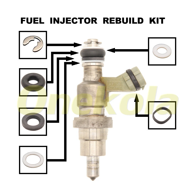 

Fuel Injector Service Repair Kit Filters Orings Seals Grommets for Toyota Engine JZX110 1JZ-FSE 2.5L 23250-46131 23209-46131