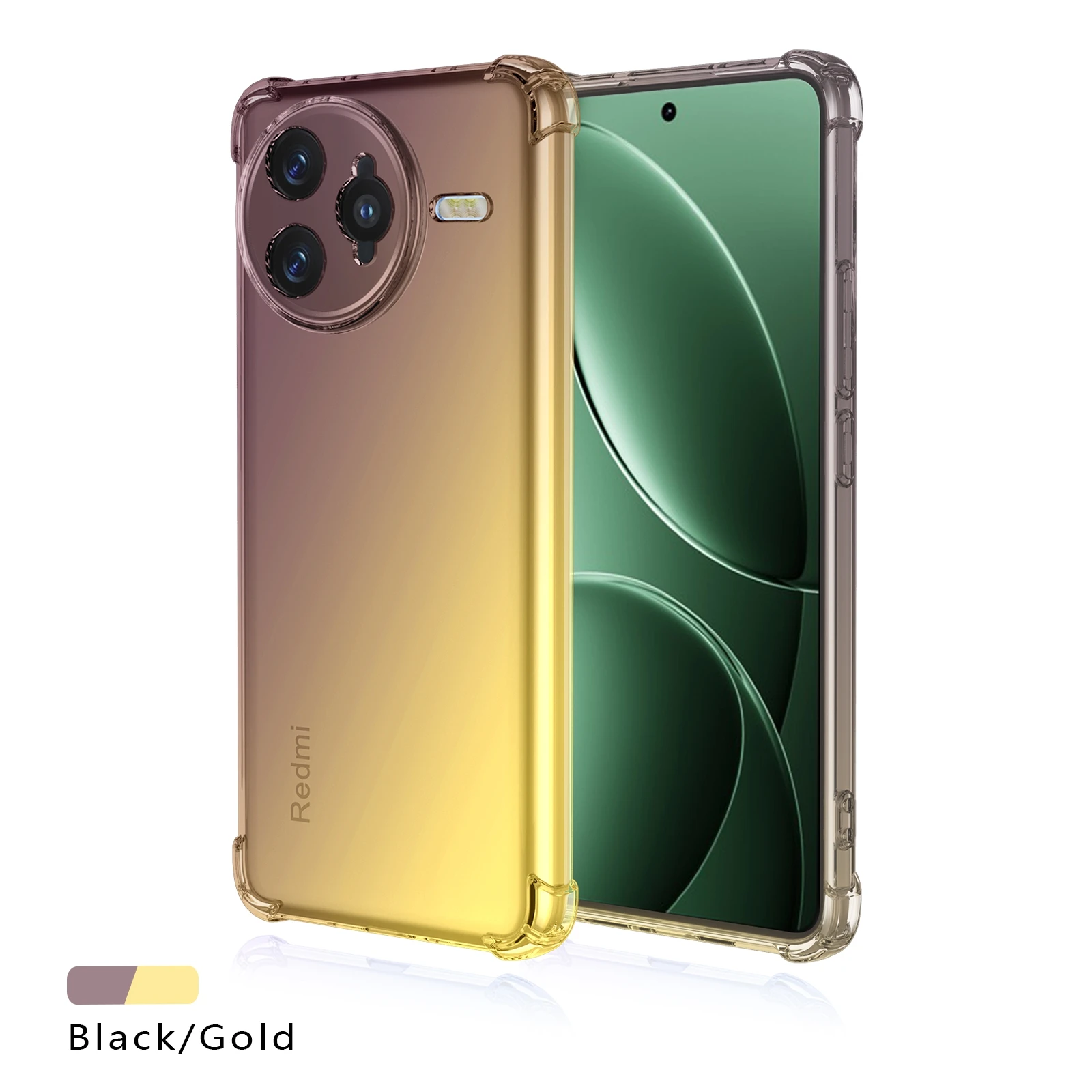 Gradient Airbag TPU Shockproof Protective Case Cover