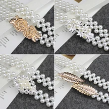 

Korean style ladies rhinestone pearl waist chain dress decoration Girls Dress Crystal Strap Clothing accessories supplies