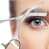 Stainless Steel Eyebrow Trimmer Scissors & Comb Set - Precision Grooming Tool for Men and Women - Effortless Hair Removal 1